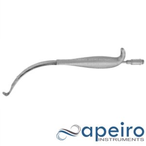Sigmoid Notch Intra Oral Retractors, With Fiber Optic Light Guide, 22cm