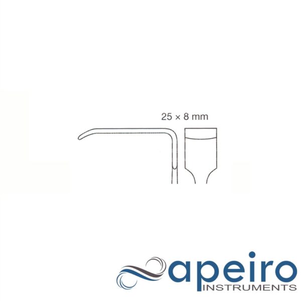 Langenbeck Green Retractor, 17cm, 6x25mm