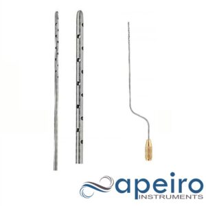 Liposuction Infiltration Cannulas (bayonet Shape) Threaded Fitting 6.0mm X 25cm, 22 Holes