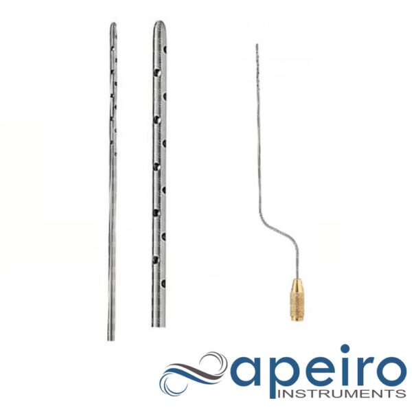 Liposuction Infiltration Cannulas (bayonet Shape) Threaded Fitting 6.0mm X 25cm, 22 Holes