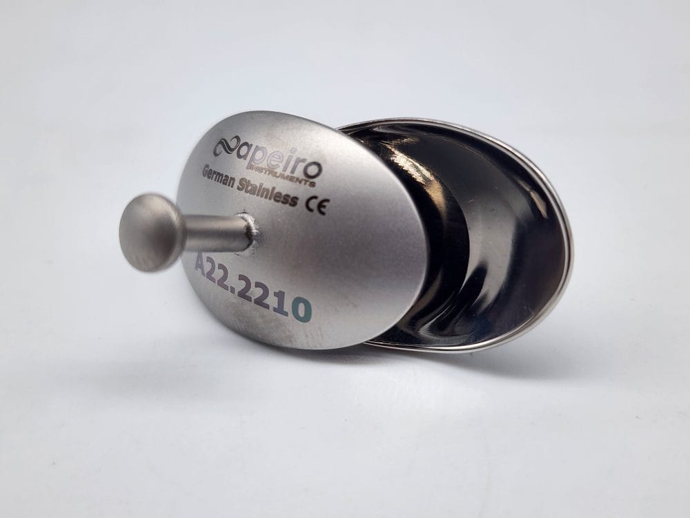 Laser eye shield stainless steel