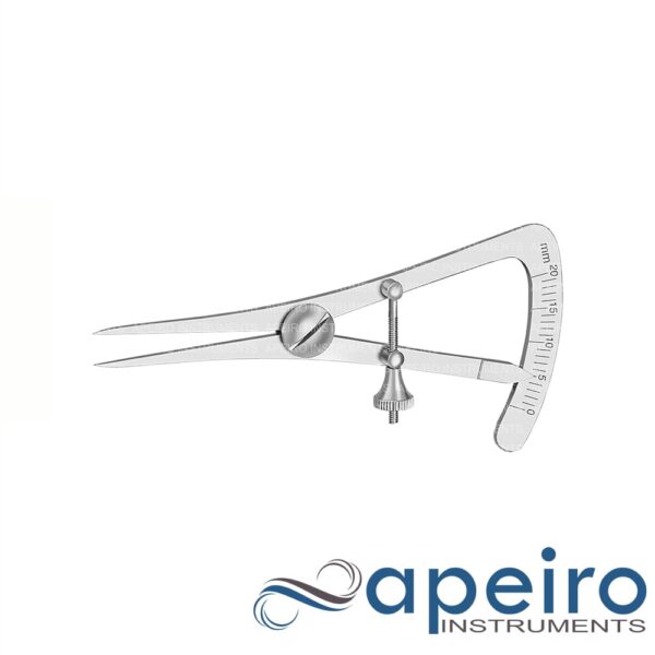 Castroviejo Caliper, 20mm Measuring Range 7cm Straight