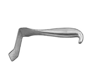 Obwegeser Soft Tissue Retractor Curved Up Hollow Handle
