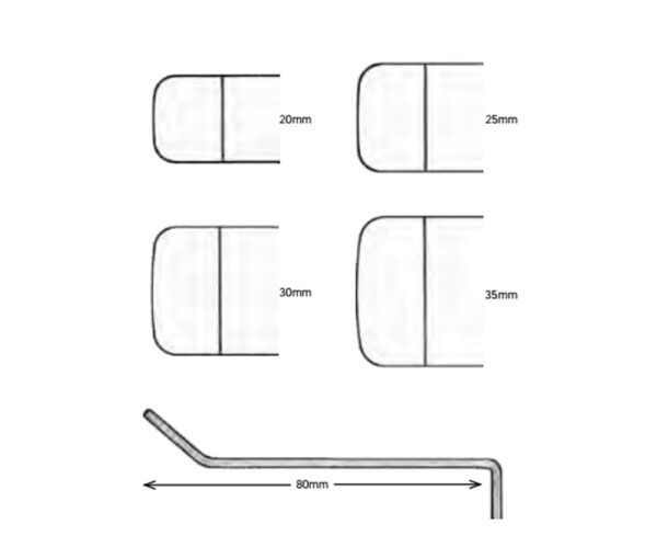 Obwegeser Soft Tissue Retractor Curved Up Hollow Handle