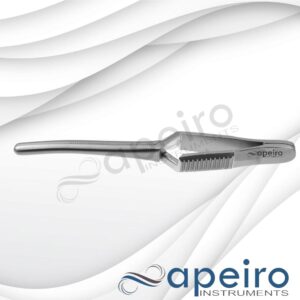 Bulldog Clamp 6.3cm 2 1/2'' Curved,serrated Jaws,flat Handle
